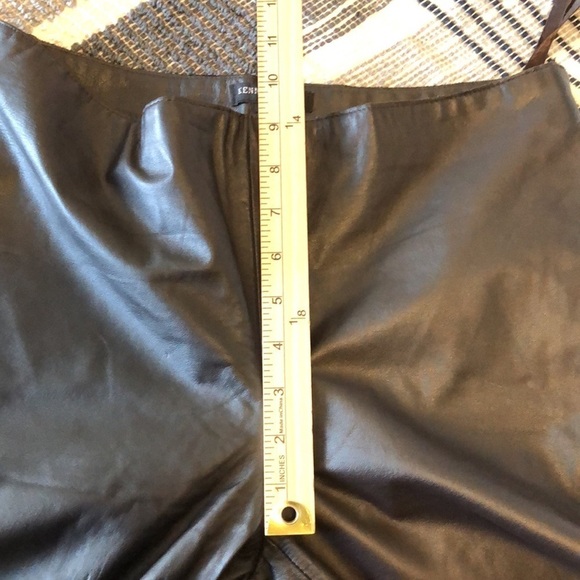 Kenneth Cole Womens Genuine Leather pants Sz 6 Dark Brown Edgy Fall Winter Class - Picture 7 of 9